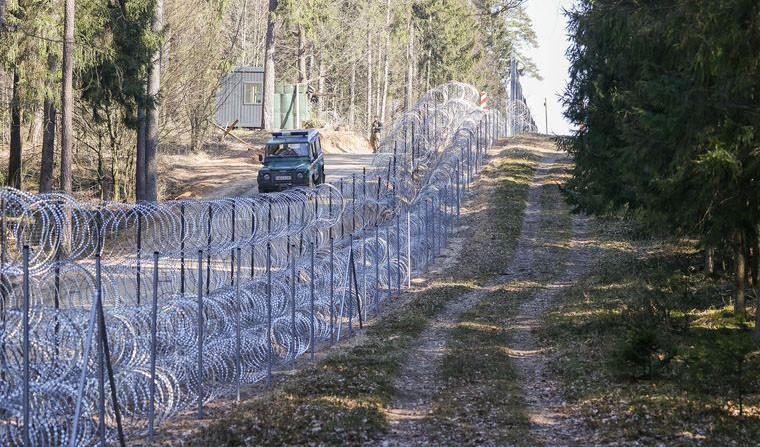 ФОТОФАКТ: Строительство пограничного забора в Беловежской пуще
