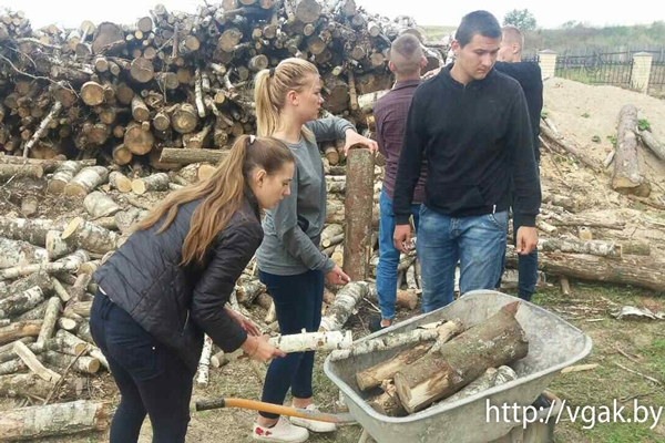 Учащиеся аграрного колледжа из Волковыска приняли участие в благотворительной акции «Восстановление святынь Беларуси»