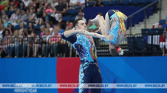 Белорусские акробаты Артур Беляков и Ольга Мельник выиграли бронзу в многоборье на Европейских играх Белорусские акробаты Артур Беляков и Ольга Мельник выиграли бронзу в многоборье на Европейских играх