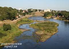 На Немане у Гродно установился опасно низкий для судоходства уровень воды