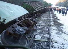 В Дятловском районе с рельсов сошли 27 вагонов грузового поезда 
