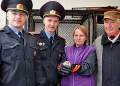 Необычного новосела из Красной книги в Гродненский зоопарк привезли сотрудники милиции (+Видео)