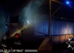 В Островецком районе горела зерносушилка. Работникам МЧС удалось спасти 50 тонн зерна