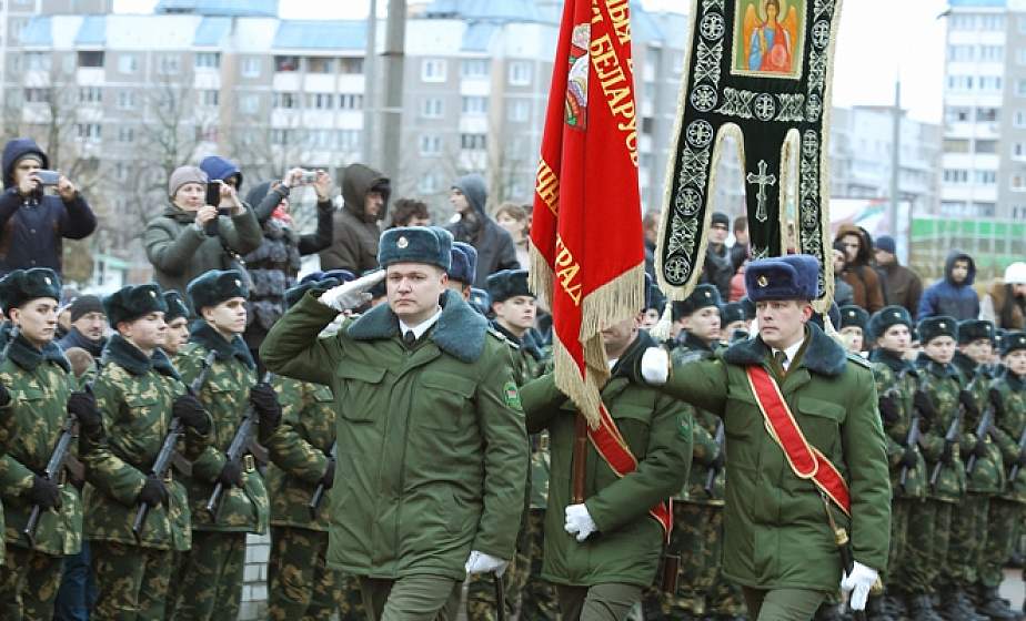 Клятву на верность Родине произнесли военнослужащие нового пополнения в Гродненской пограничной группе 