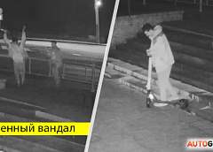 В Гродно злостно разбили и утопили в Немане прокатный самокат. Хулиганов ищут по видео