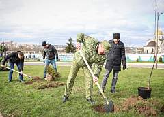 Озеленение и благоустройство территорий. Управление Гродненской пограничной группы приняло участие в республиканском субботнике