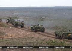 Учение "Запад-2017": российские военные показали танковую "карусель" на полигоне Осиповичский