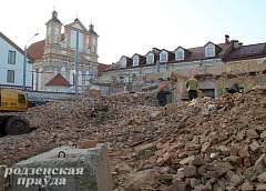 Разрушенное здание на улице Карла Маркса восстановят, используя старый кирпич