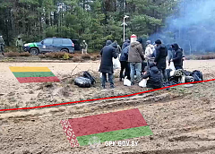 ГПК: литовские силовики в очередной раз доставили группу беженцев на линию границы для создания постановочного видео
