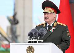 Выступление Александра Лукашенко на военном параде, посвященном 80-й годовщине освобождения Республики Беларусь от немецко-фашистских захватчиков
