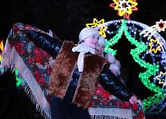 Christmas trees from plasticine and building blocks, a bull from car filters. Alley of designer Christmas trees lit up in Grodno (+ video)