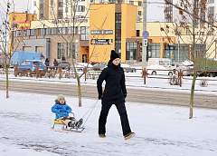 В Гродно наконец-то выпал долгожданный снег!